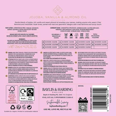 Baylis &amp; Harding Jojoba, Vanilla &amp; Almond Oil Luxury Foot Care Gift Set 2pcs