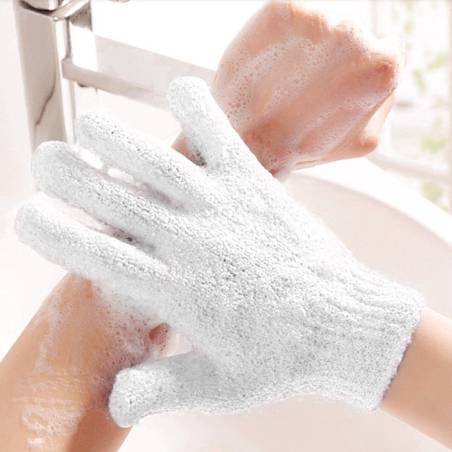 County Exfoliating Gloves White 2pcs
