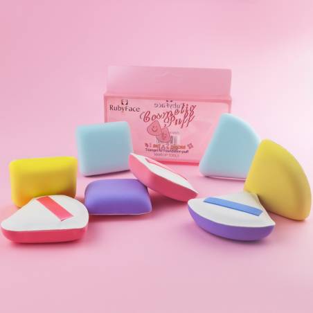 Ruby Face Air Cushion Pillow Puff Duo Purple