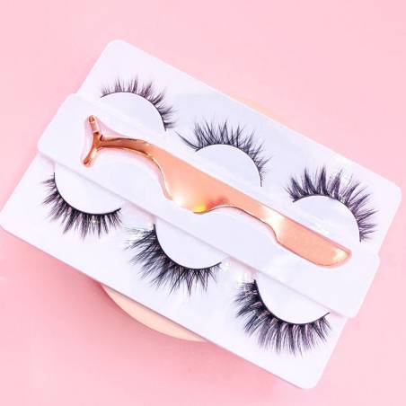 Oh My Lash 100% Faux Mink Deluxe Strip Lashes AM to PM Kit 7pcs